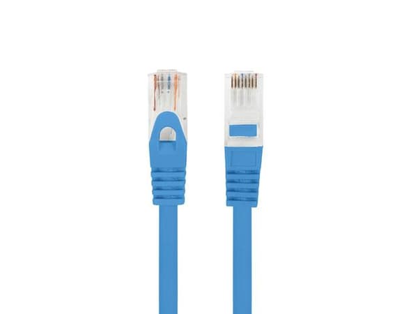 Patchkabel Lanberg UTP kat.6 10m LSZH CU flukepassad blå