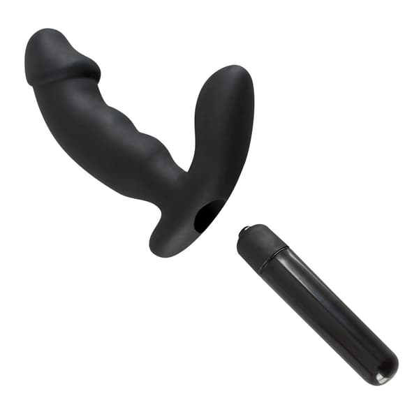 Rebel Prostatavibrator med Extra Perineumstimulator Svart