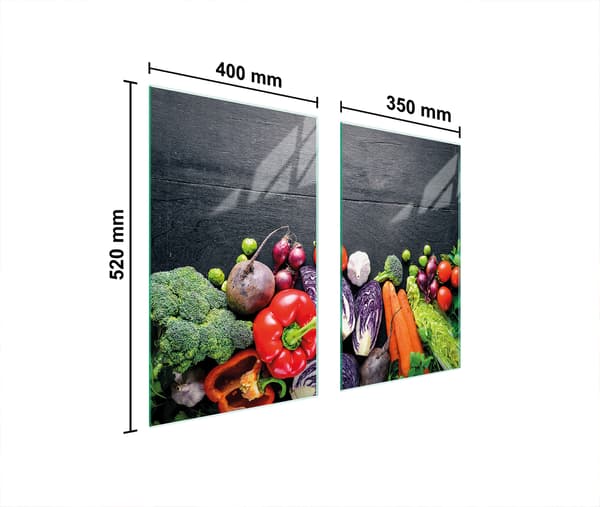 GLASSKYDDSPLATTA FÖR SPIS 75x52 GRÖNSAKER