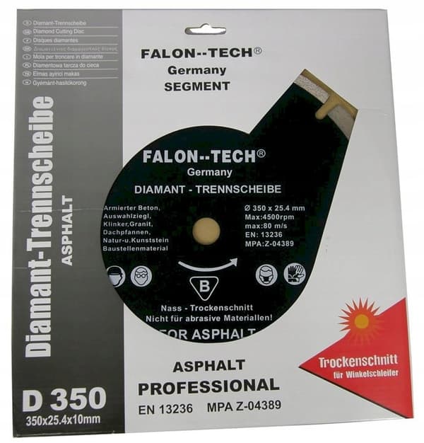 FALONTECH DIAMANTKLING TIL ASFALT 350 x 25,4