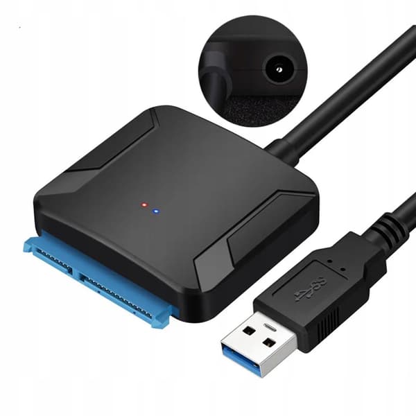 SATA USB -sovitin, USB 3.0 - SATA III, 2,5" 3,5" kiintolevysovitin