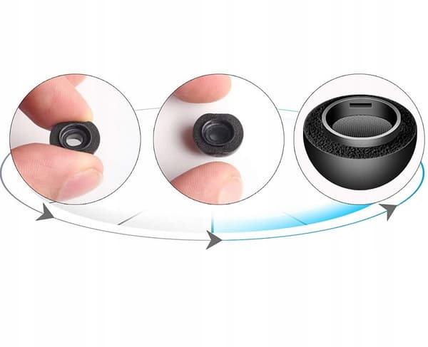 Silikone ørepropper til Apple AirPods Pro GEN 1/2/3 sæt (S, M, L) Sort