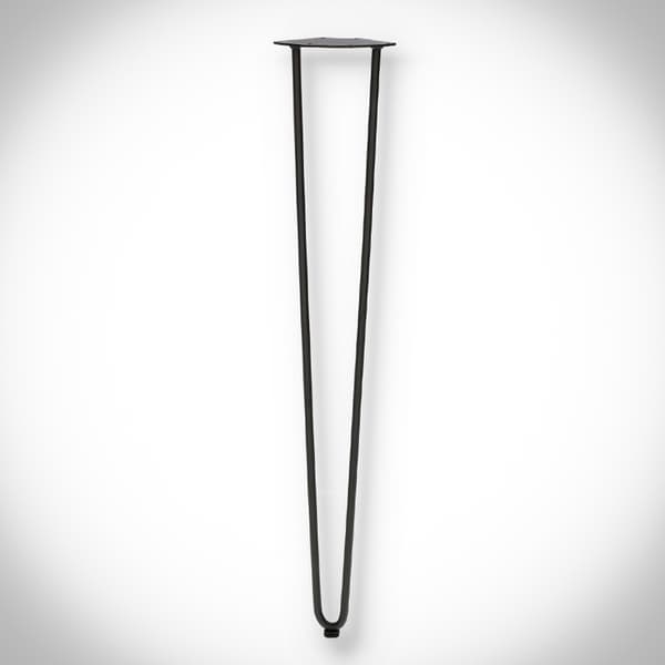 Hårnålsben af stang - dobbel 73 cm sort
