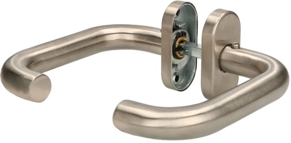 Rustfrit stål INOX håndtag "U" med sikkerhedsplade OVAL