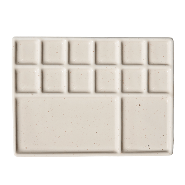 Keramisk målningspalett rektangulär 13x10cm