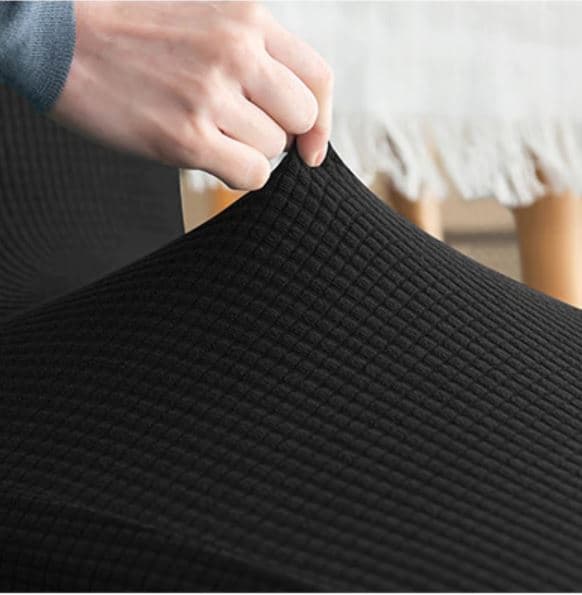 Sofföverdrag för soffa och soffsäng, 3-sits, svart jacquard