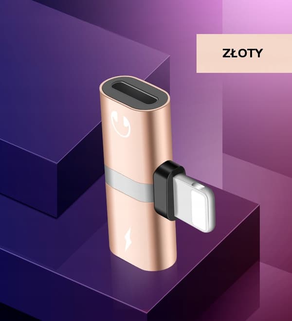 Apple iPhone-adapter splitter guld