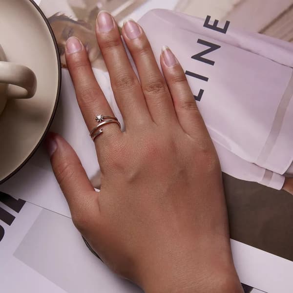 Anillo ajustable de plata de meteorito S925