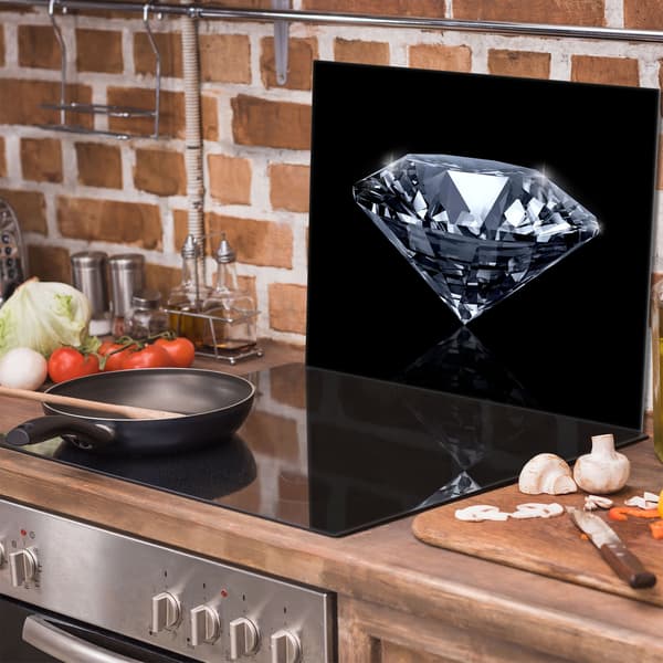 Lasinen suojalevy liedelle 60x52 Diamond