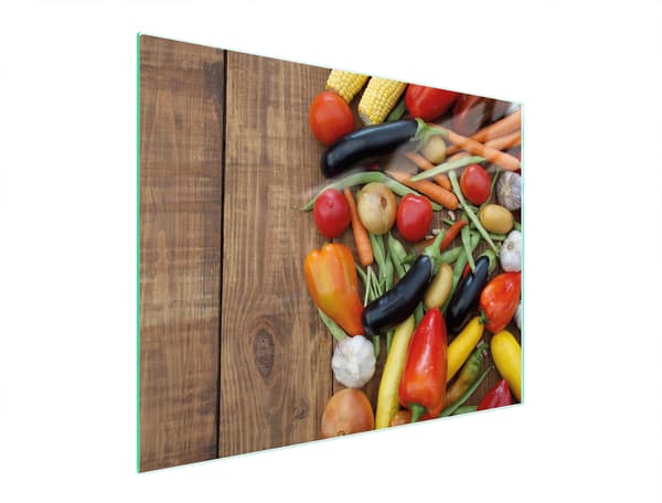 GLAS SKÆREBRÆT 52x40 GRØNTSAGER
