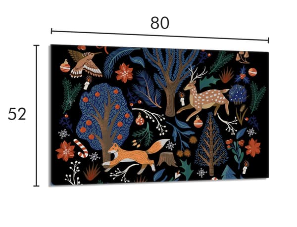 Glasskydd för spishäll 80x52 Djur