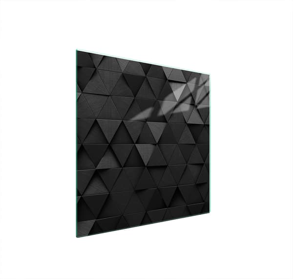 GLASBESKYTTELSESPLADE TIL KOMFUR 50x52 SORT
