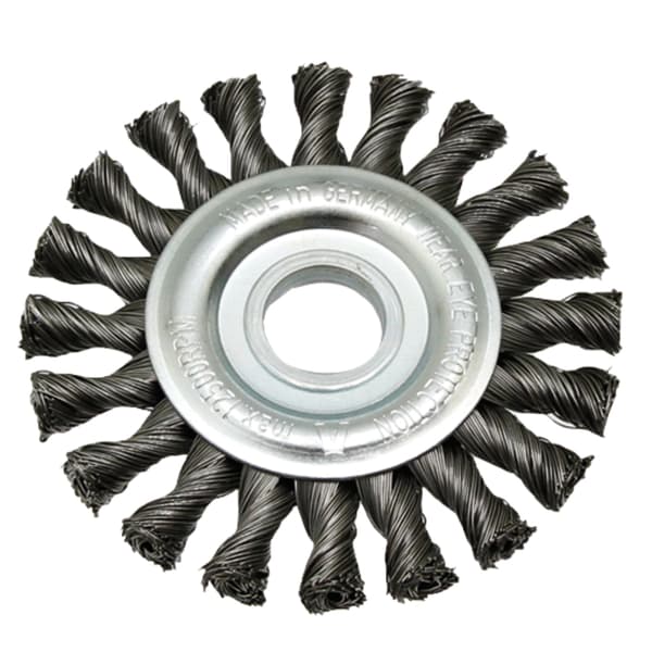 Flettet stålskivebørste, diameter 125 mm