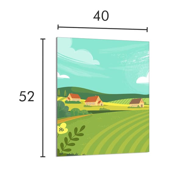 GLAS SKÄRBRÄDA 40x52 Village
