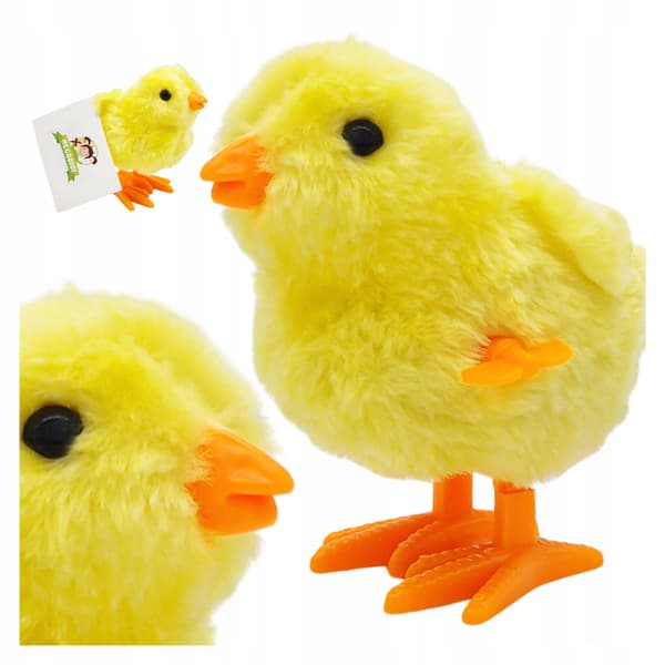 12-delars hopprande kyckling gul 10 cm