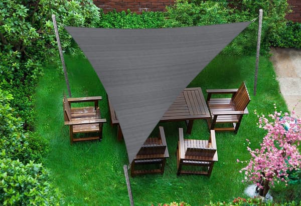 HDPE skuggsegel 5x5x7 grå