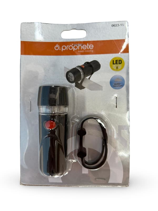 LED CYKELLAMPE PROPHET MED SILIKONEHOLDER