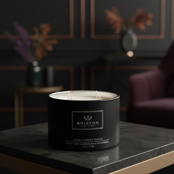 BRIXTON Doftljus 310g Violblad & Ambra & Patchouli Dofter