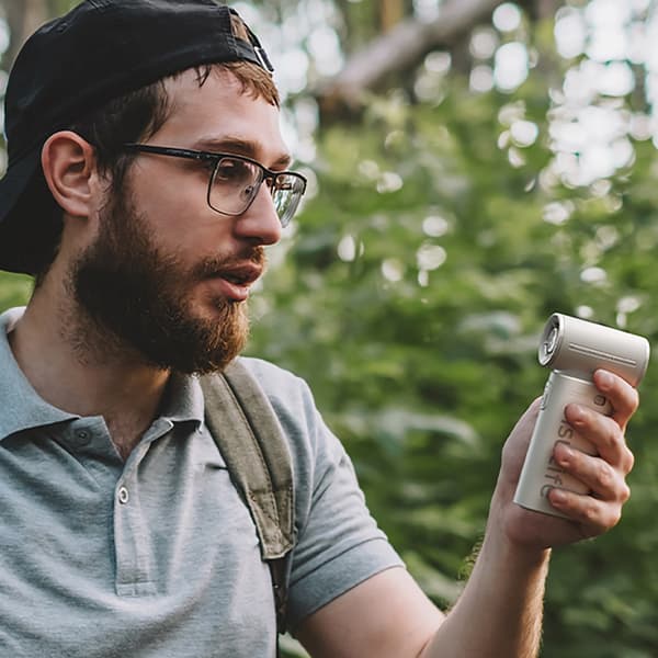 Mini portabel blåsfläkt USB-C 5000mAh - grå