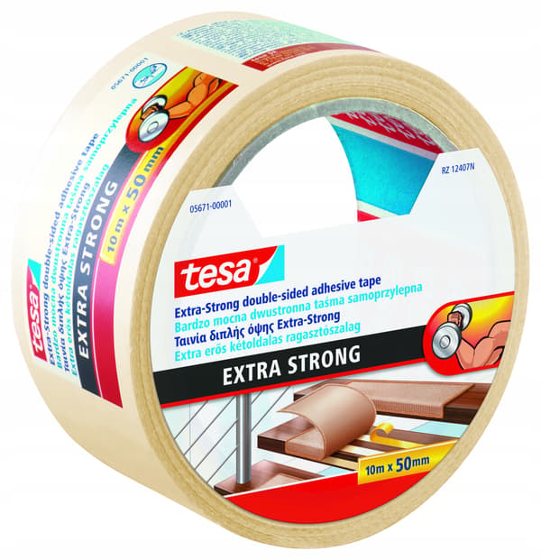 TESA EXTRA STRONG Stark halkfri matttejp 10m 50mm