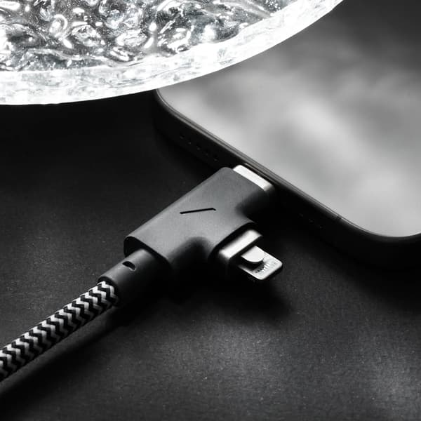 Native Union bæltekabel Duo Pro 240W - USB-C - USB-C / lightning-kabel, 2,4 m (zebra)