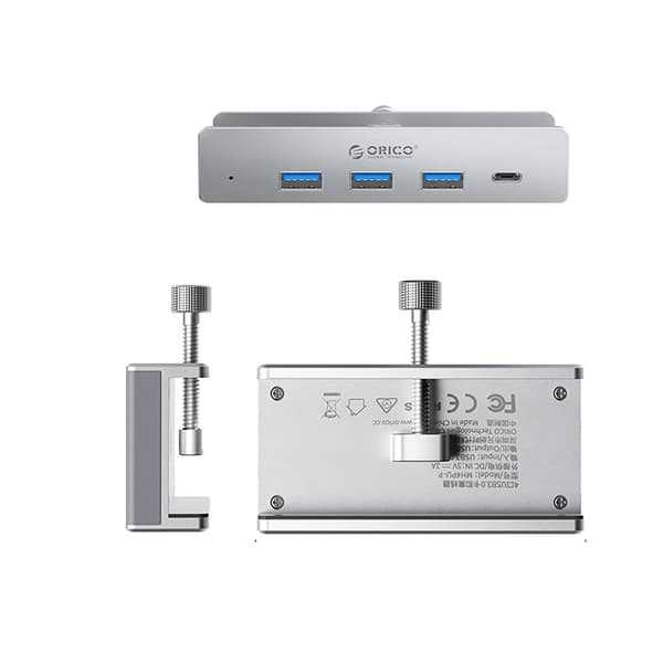 Hub MH4PC monterad på klämma USB-C / USB-A USB-C - silver