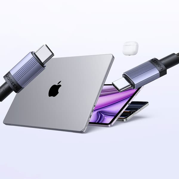 USB-C PD 240W 0,5m kaapeli - musta