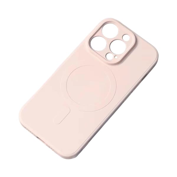Silikonskal med MagSafe till iPhone 16e – Rosa