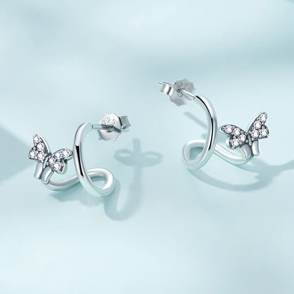Pendientes Mariposa de Plata Pendientes de Plata 925