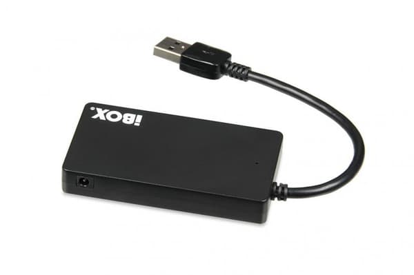 USB-hub iBOX IUH3F56 4xUSB 3.0, SLIM svart