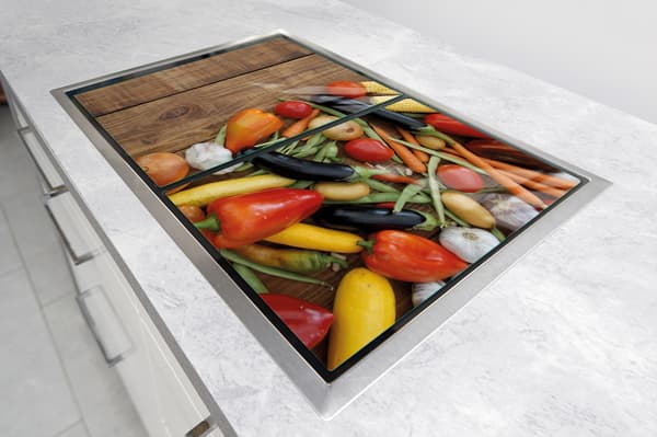 GLASSKYDDSPLATTA FÖR KÖK 2x35x52 GRÖNSAKER
