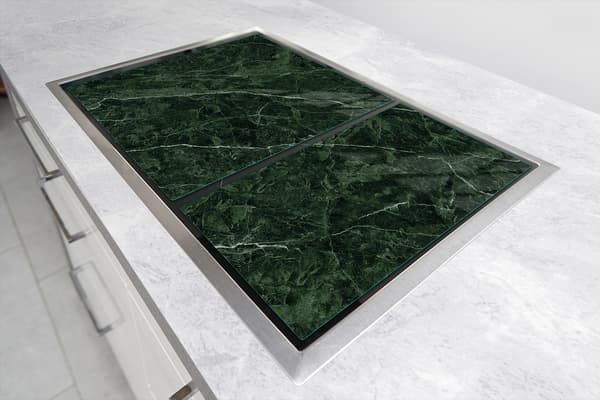 GLASBESKYTTELSESPLADE TIL KOMFUR 75x52 MARMOR