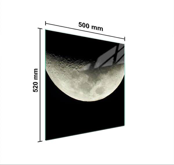 GLASSKYDDSPLÅT FÖR SPIS 50x52 MOON