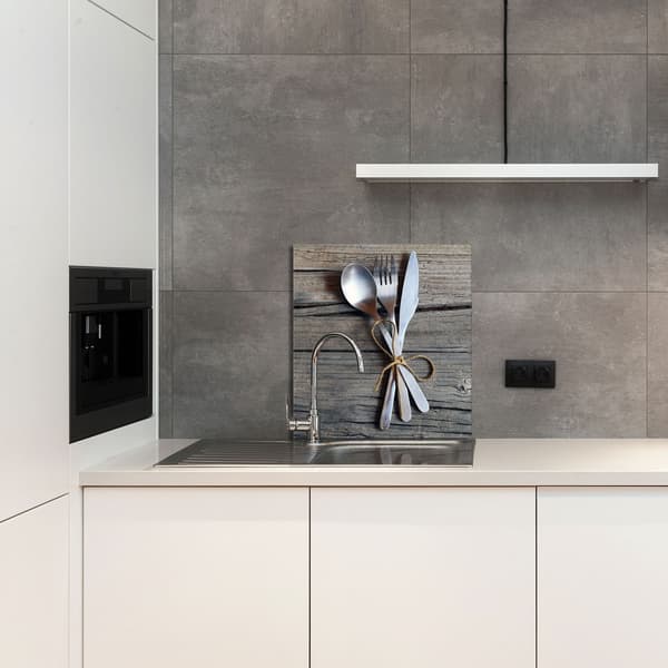 GLASPANEL FÖR KÖK 60x65 Bestick