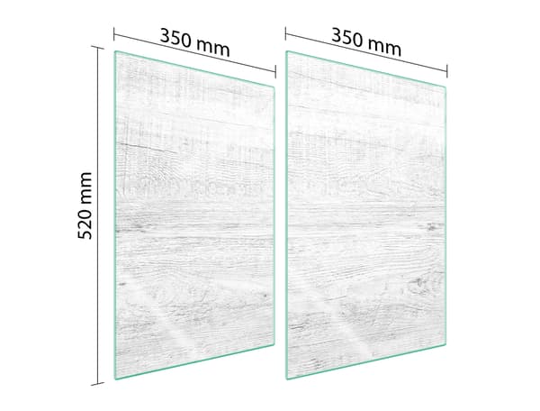 GLASSKYDDSPLÅT FÖR KÖK 2x35x52 TRÄ