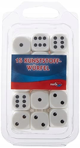 D6 Noris Kunststoffwürfel tärningar 15 st.