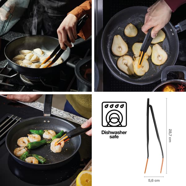 Fiskars Functional Form køkkentang til steging og servering med pincetgreb