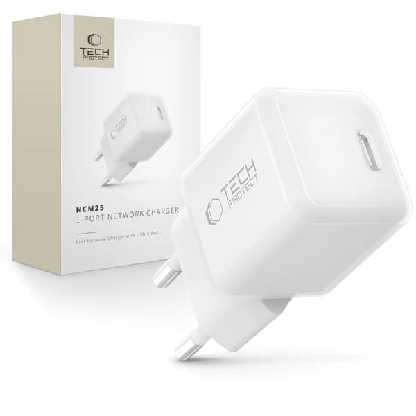 Väggaddare NCM25 USB-C PD 25W - vit