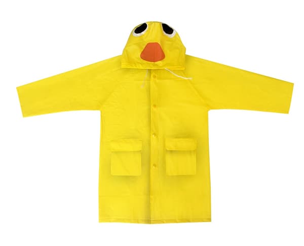 Barnregnjacka DUCK storlek 110-140 cm gul