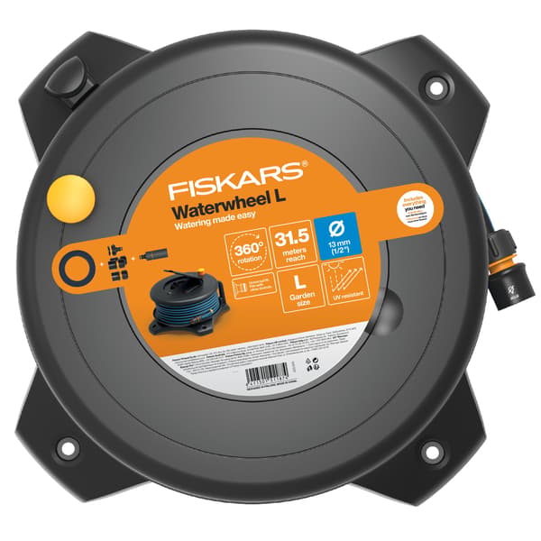FISKARS SOLID Kastelusarja - 1/2 puutarhaletku kelalla, 30 m