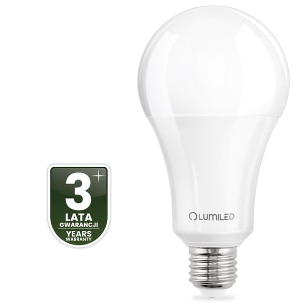 3x LED-lampa E27 A95 24W = 200W 3452lm 4000K Neutral 260° LUMILED