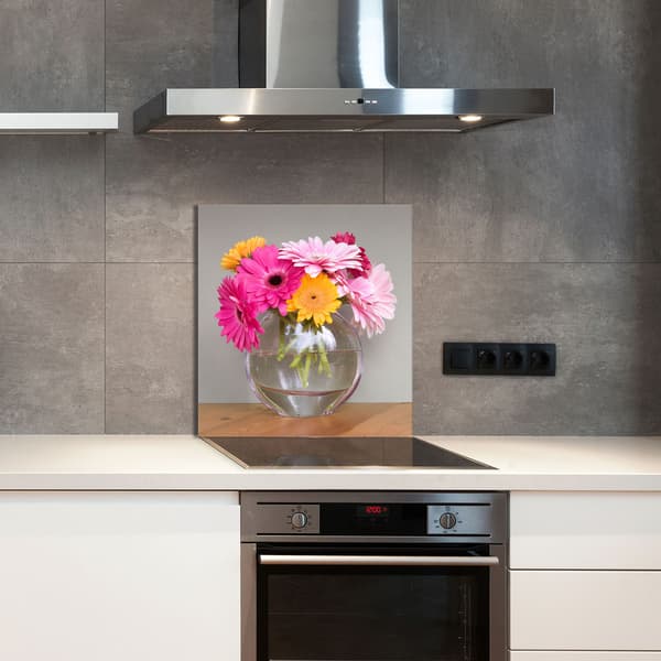 GLASPANEL FÖR KÖK 60x65 Blommor