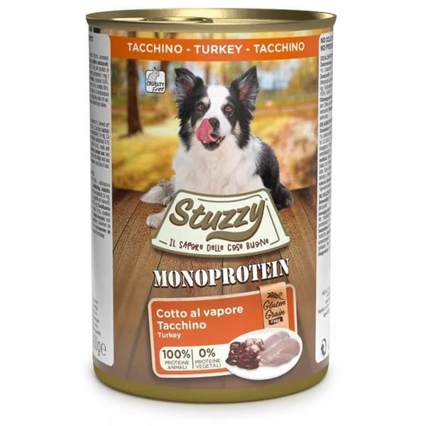 STUZZY Monoprotein Kalkon - våtfoder för hundar - 12x400g