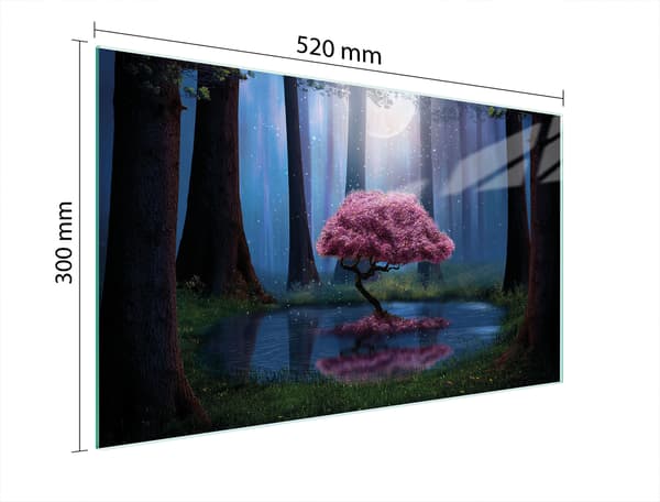 GLAS SKÆREBRÆT 52x30 TRÆ