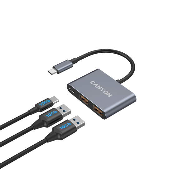 CANYON HUB DS-3 3 i 1 USB-C Mørkegrå