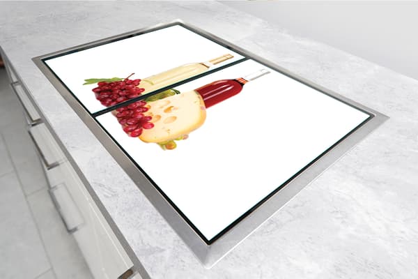 LASINEN SUOJALEVY LIEDELLE 90X52 VIINI