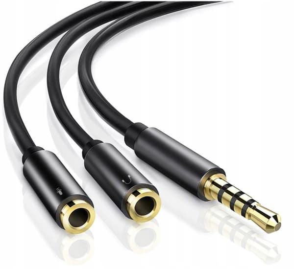 MINI JACK AUX SPLITTER KABEL MIKROFON HÖRTELEFONER Koanni