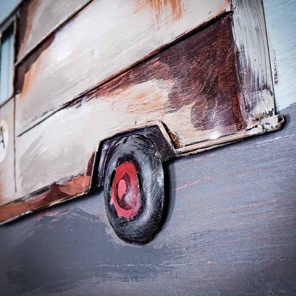 3D-metallitaulu LOFT DELIVERY AUTO 60x40 cm