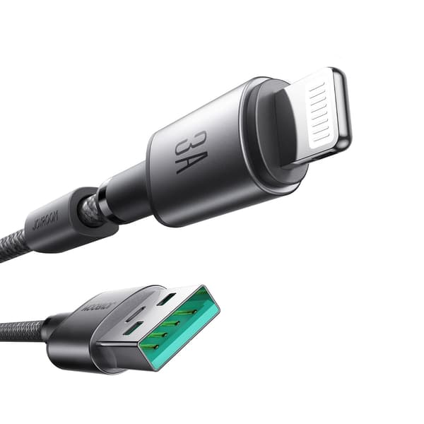 USB-A - iPhone Lightning -kaapeli magneettisella pidikkeellä 1,2 m - harmaa