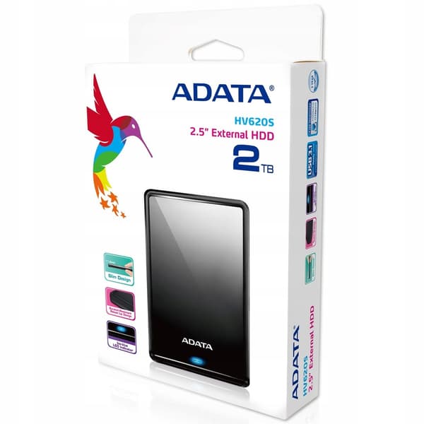 ADATA HV620 ulkoinen kiintolevy, 2 TB, superSpeed ​​USB 3.1